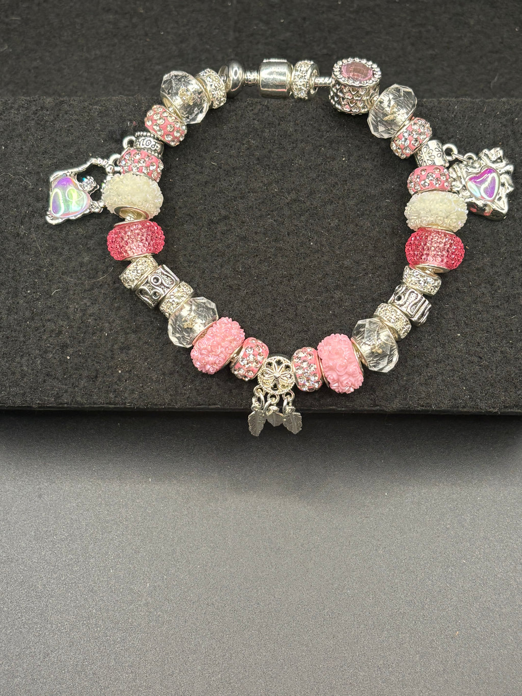 Pink Dream Catcher Charm Bracelet