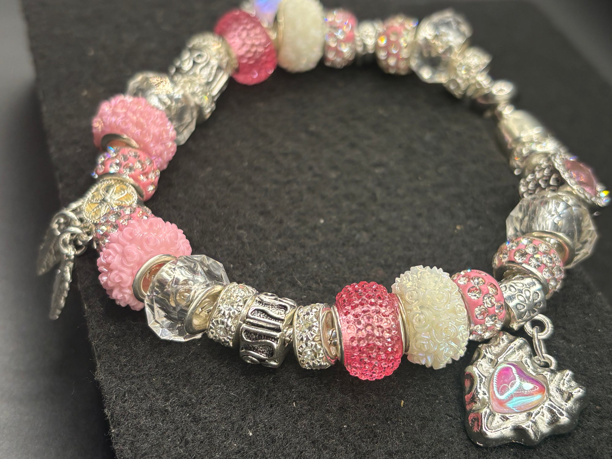 Pink Dream Catcher Charm Bracelet