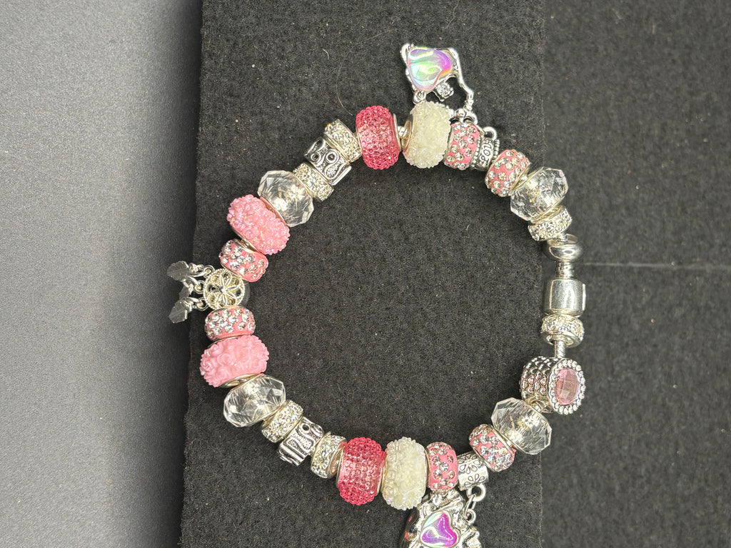 Pink Dream Catcher Charm Bracelet