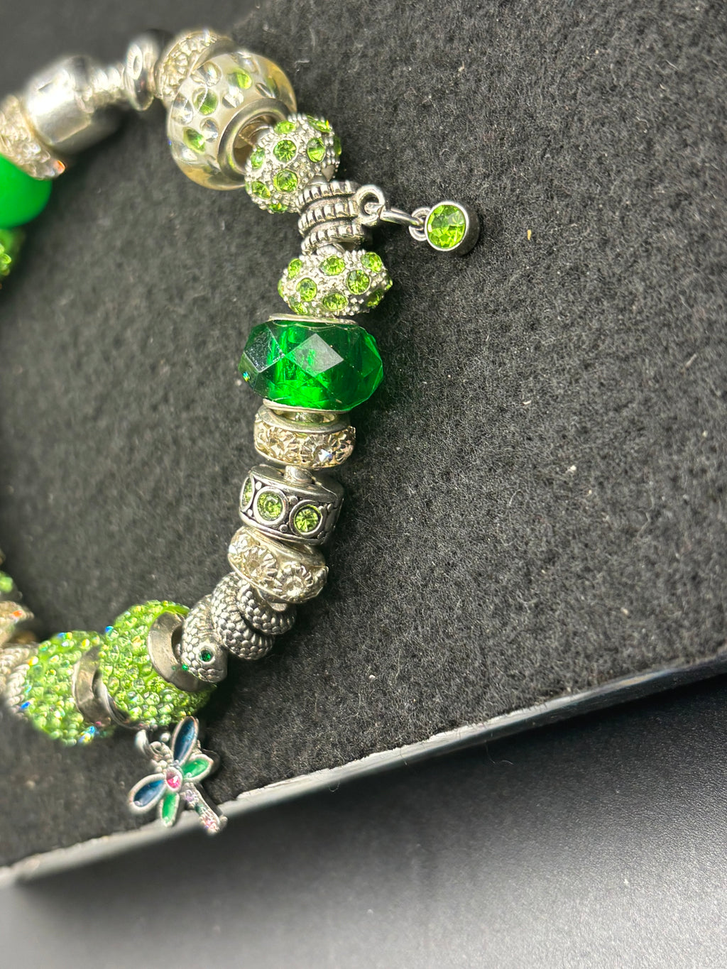 Green Dragonfly Charm Bracelet