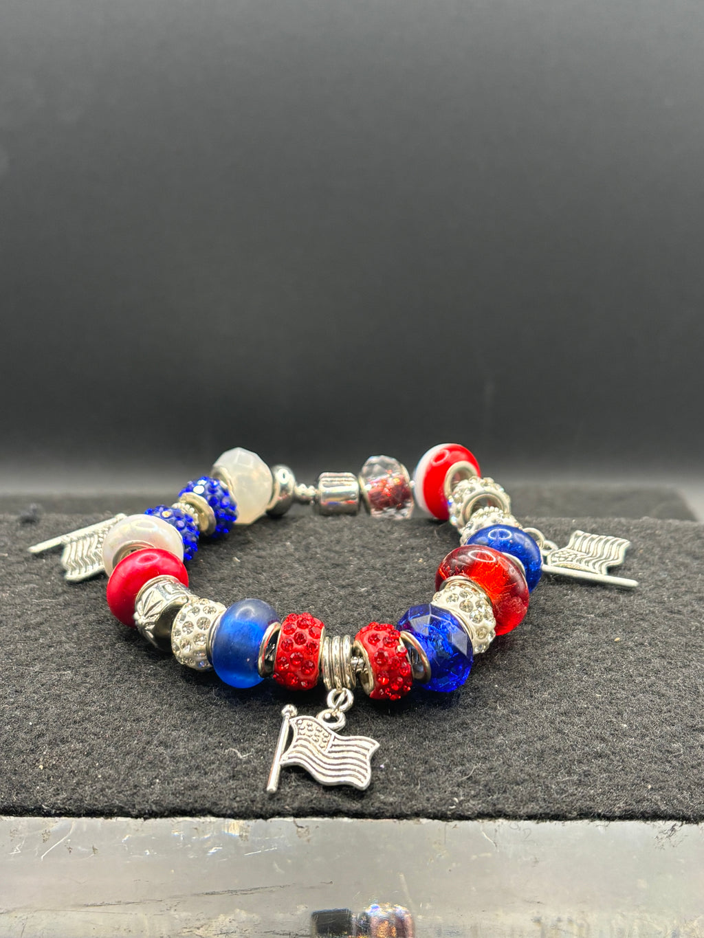 American Flag Charm Bracelet
