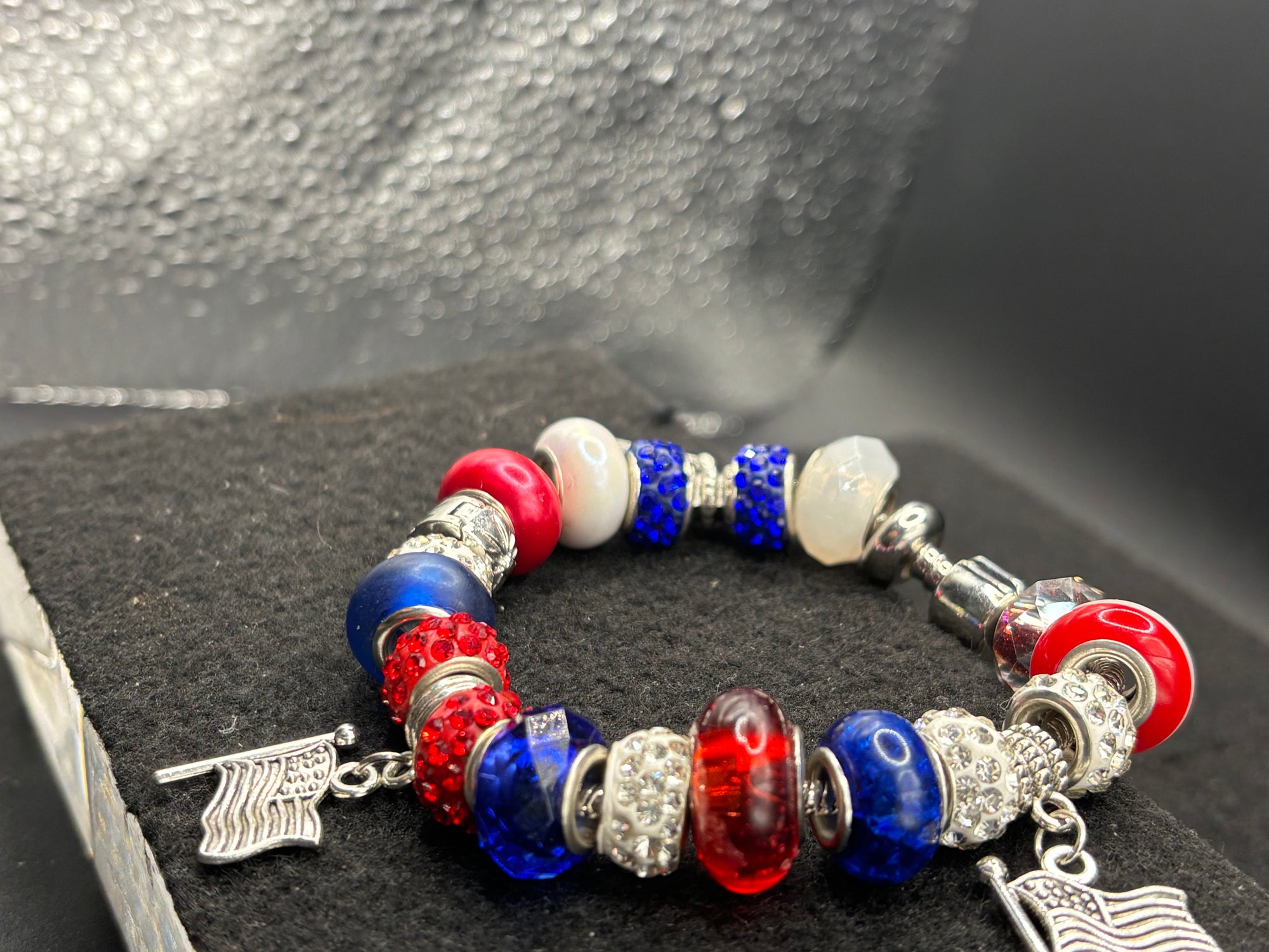 American Flag Charm Bracelet