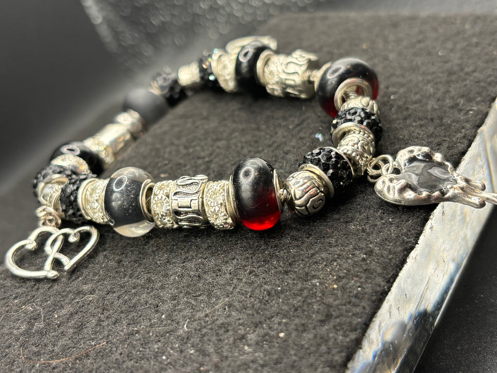 Bleeding Heart Charm Bracelet