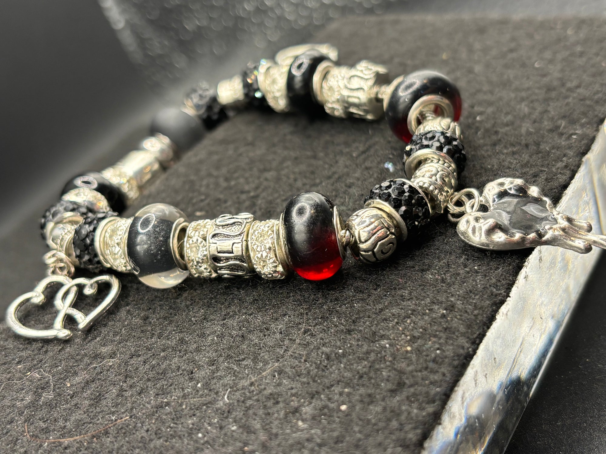 Bleeding Heart Charm Bracelet