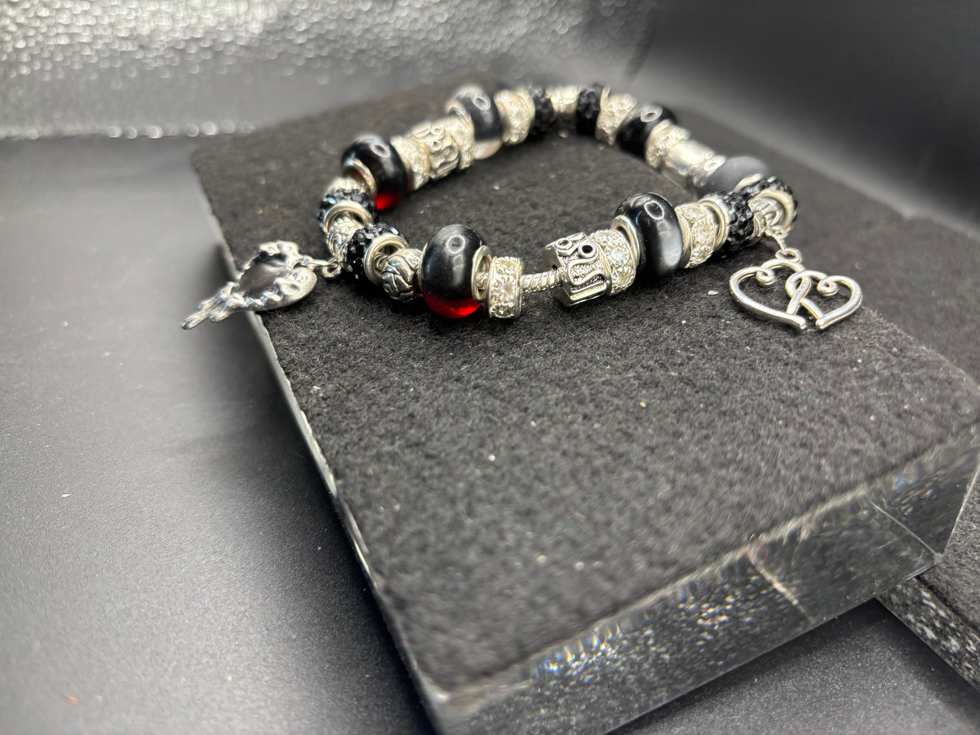 Bleeding Heart Charm Bracelet
