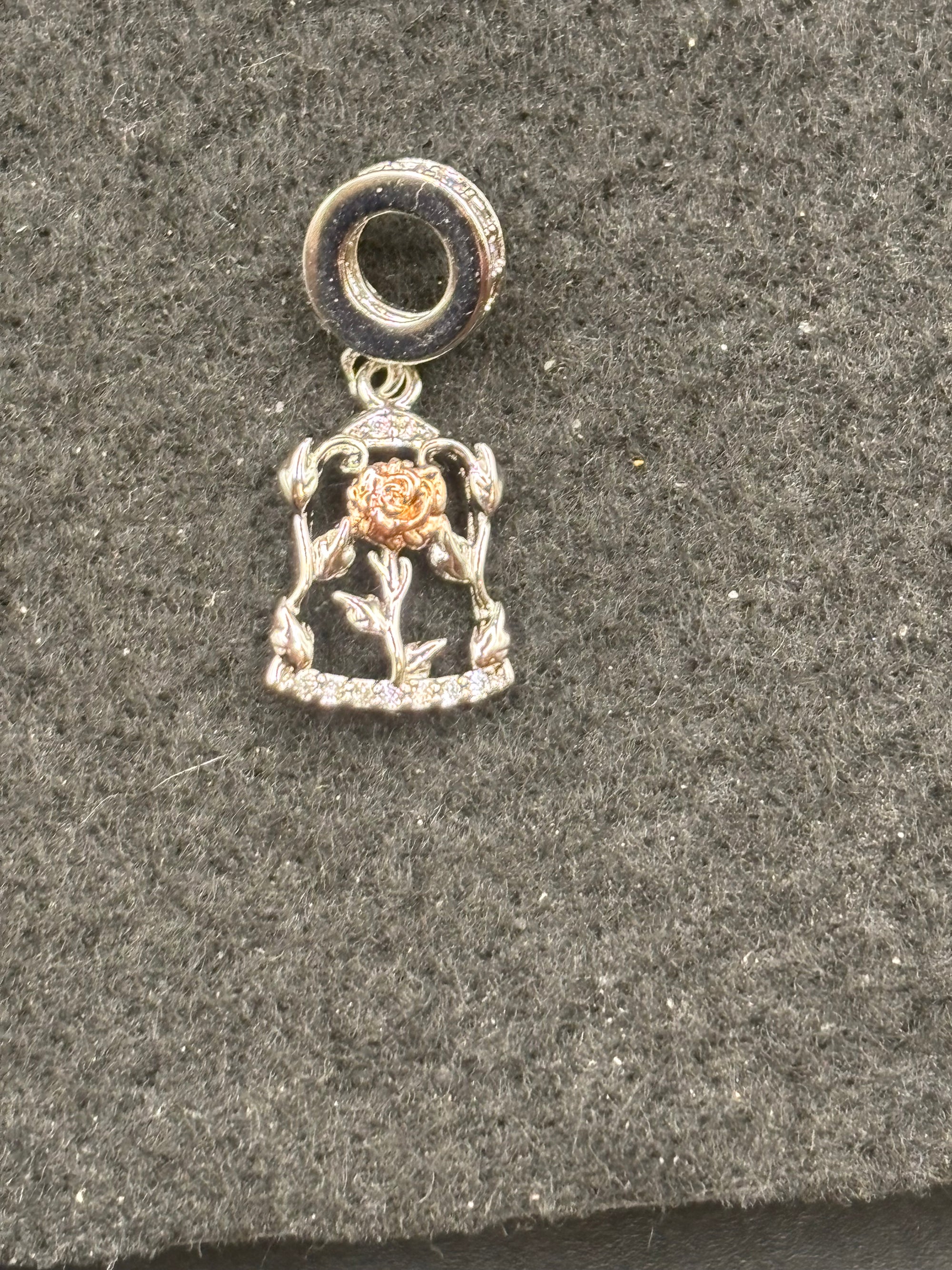 Rose in glass Charm