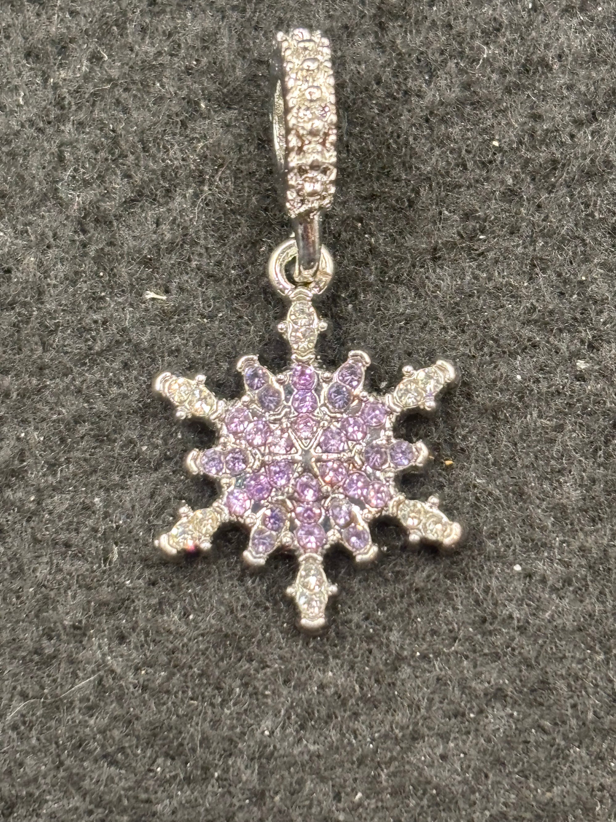 Purple Snowflake Charm