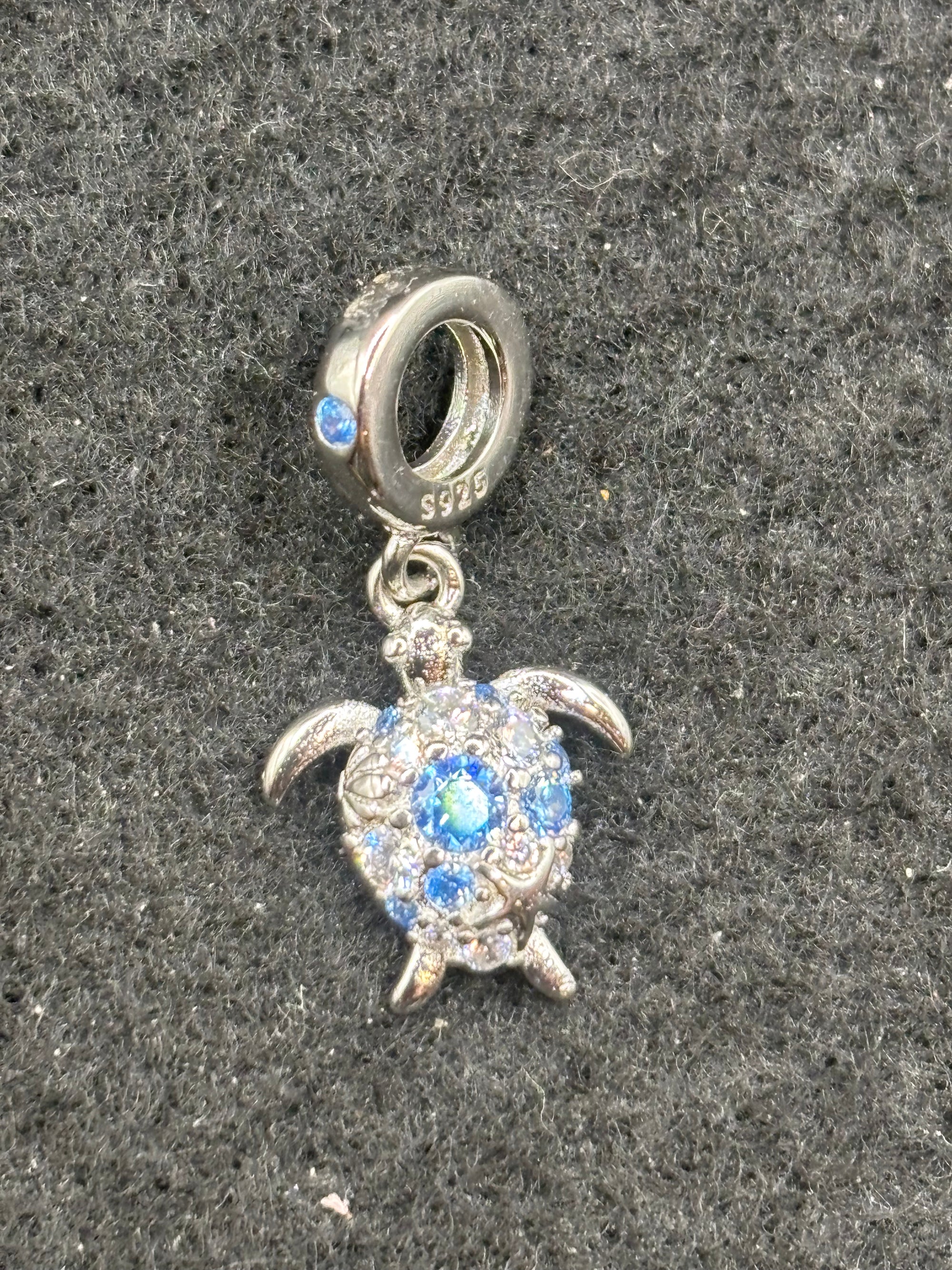 Rhinestone Sea Turtle Charm