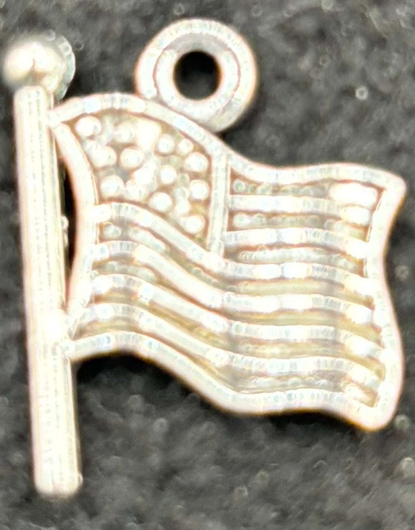 Siver American Flag Charm