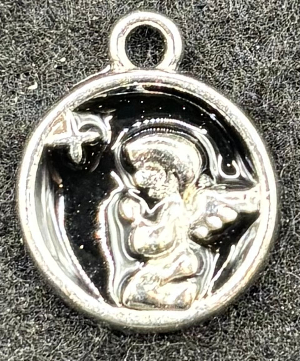 Black and Silver Angel Charm