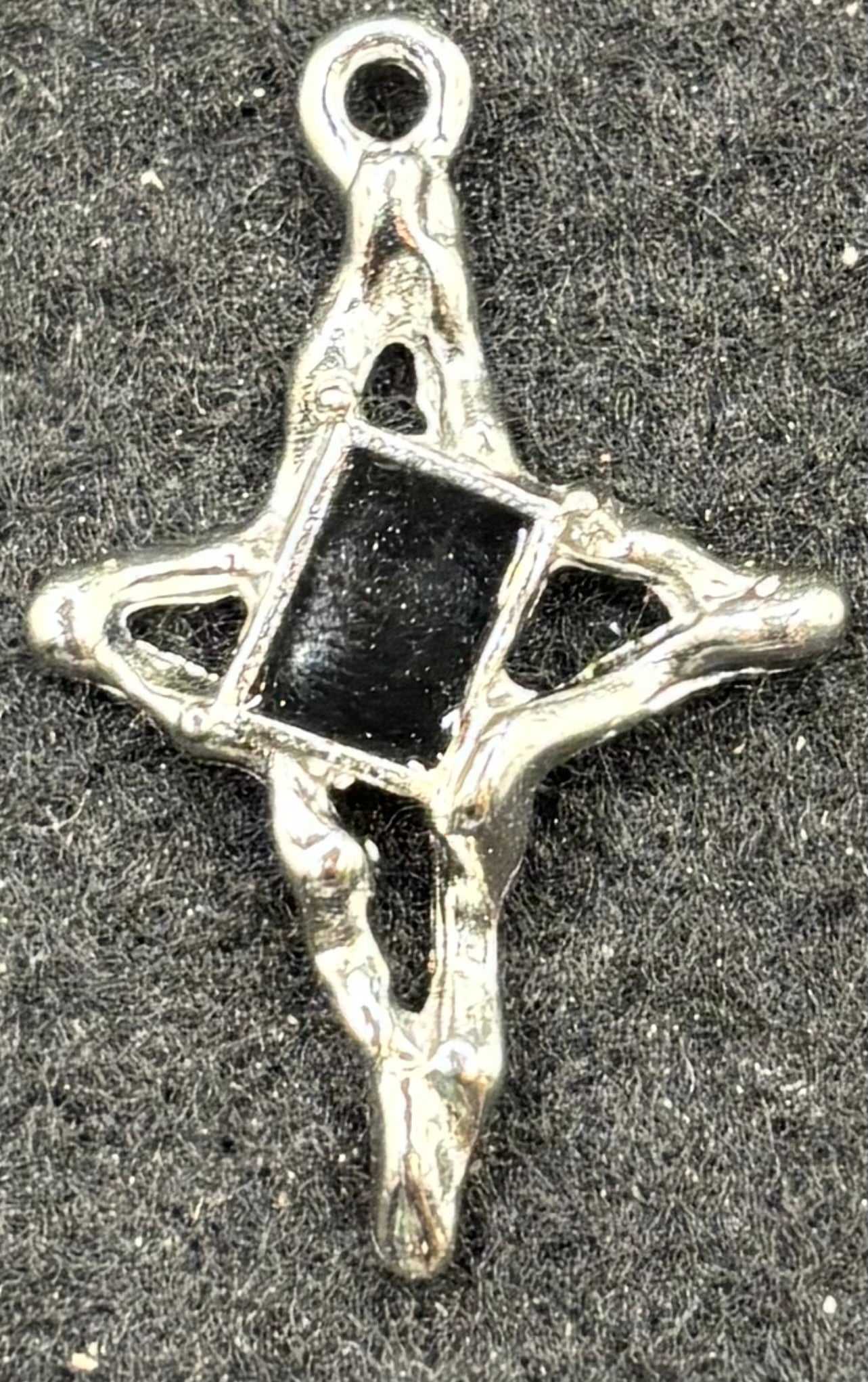 Black and Silver Shining Star Charms