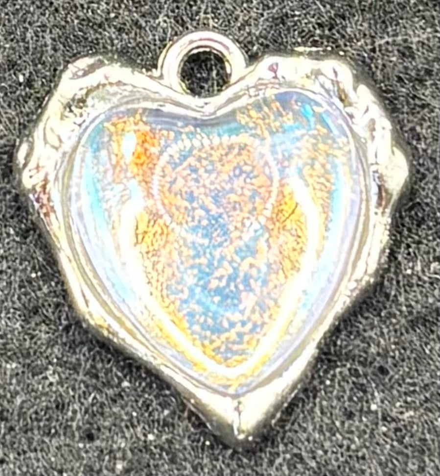 Iridescent Heart Charm
