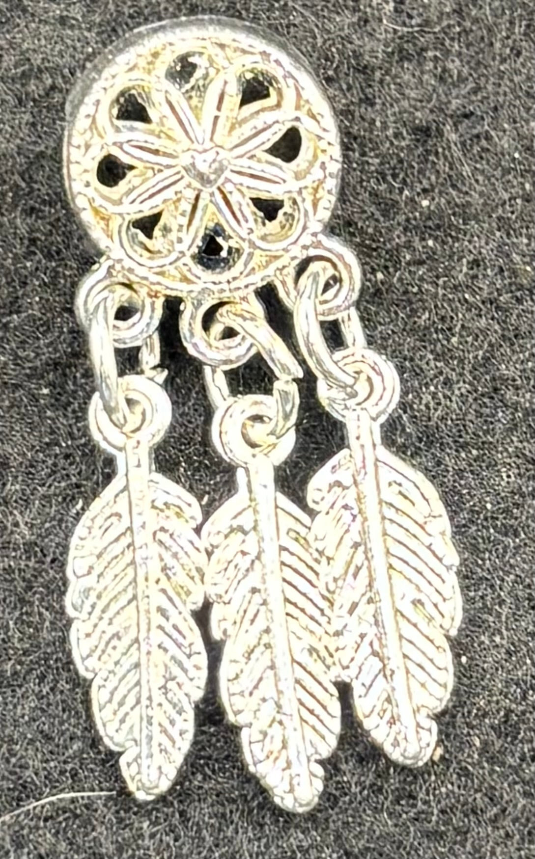 Silver Dreamcatcher Charm