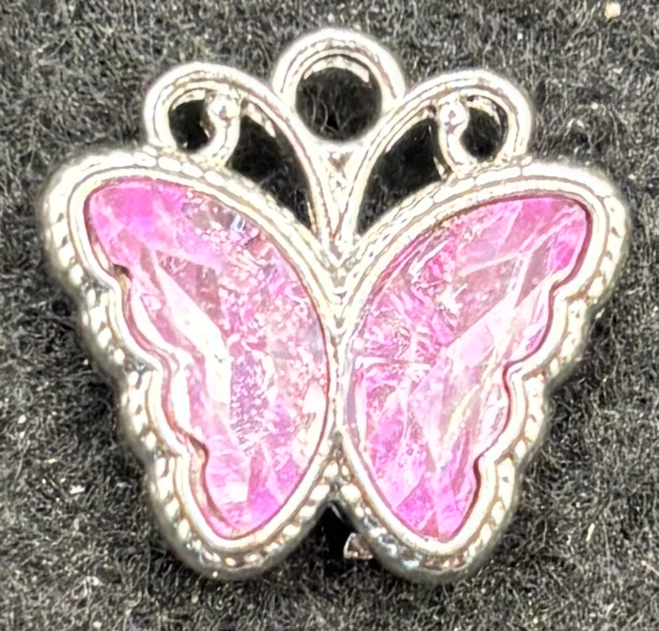 Purple Rhinestone Butterfly Charm