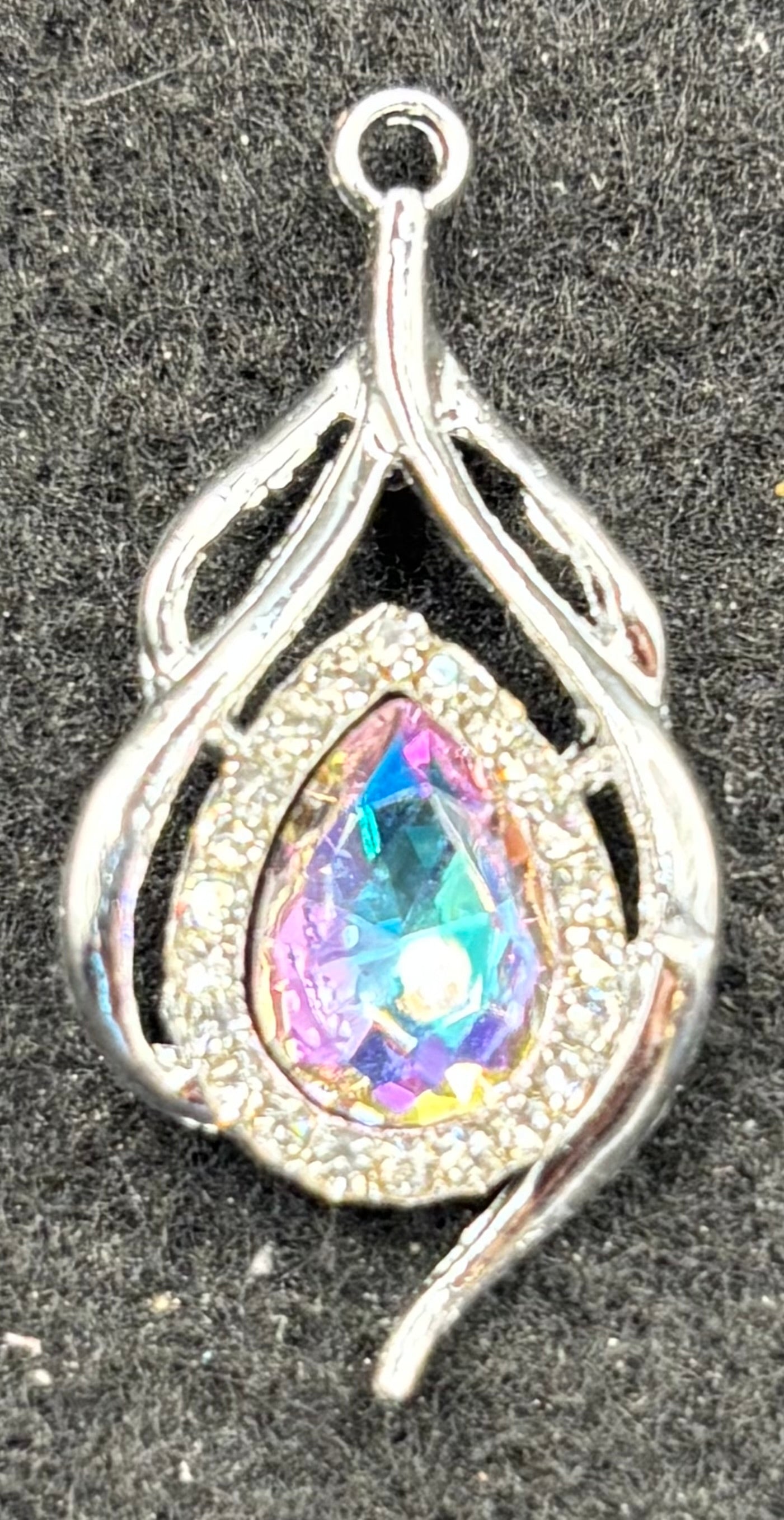 Purple and Blue Rhinestone Charm