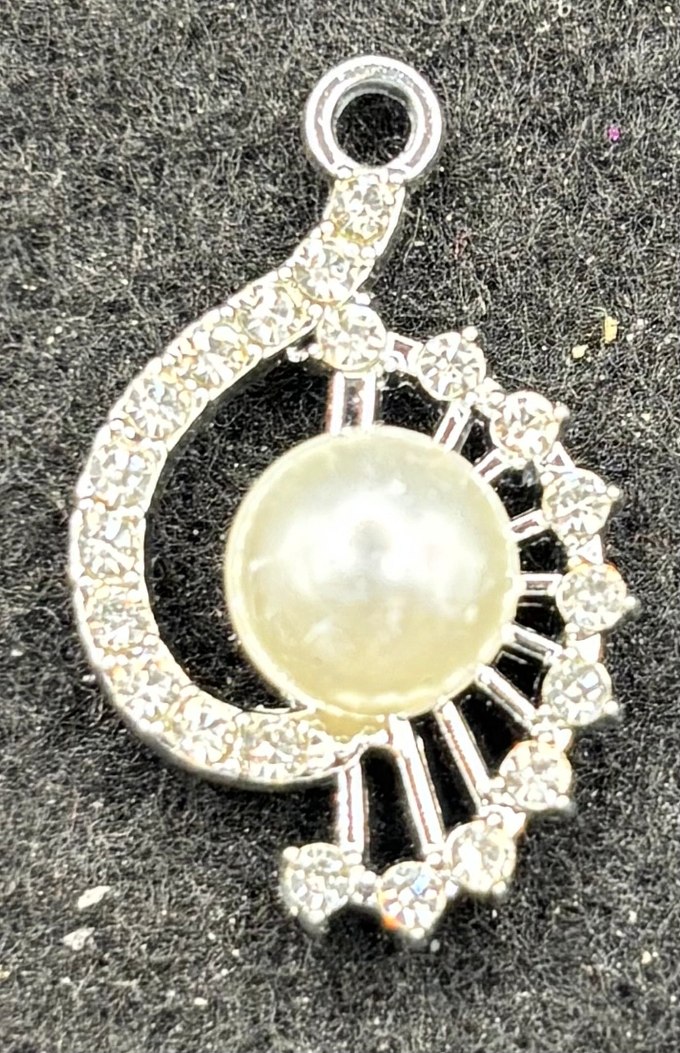 Rhinestone and Pearl Charm