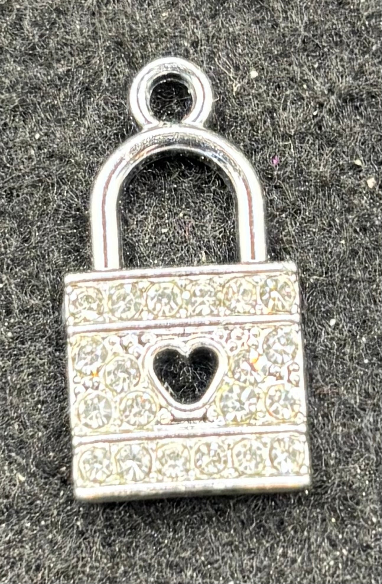 Rhinestone Lock Charm