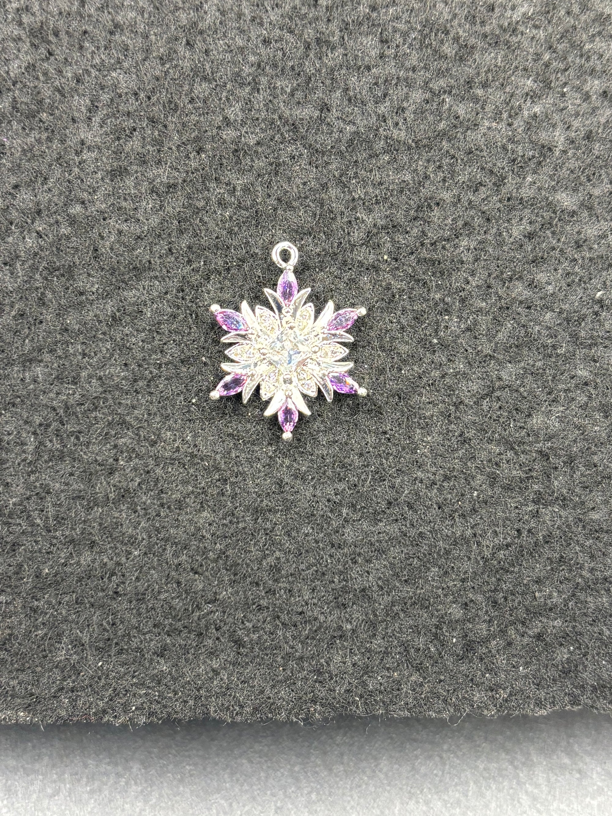 Purple Snowflake Charm