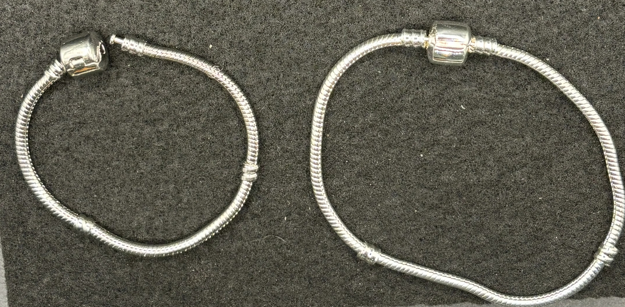 Plain Charm Bracelets and sizes