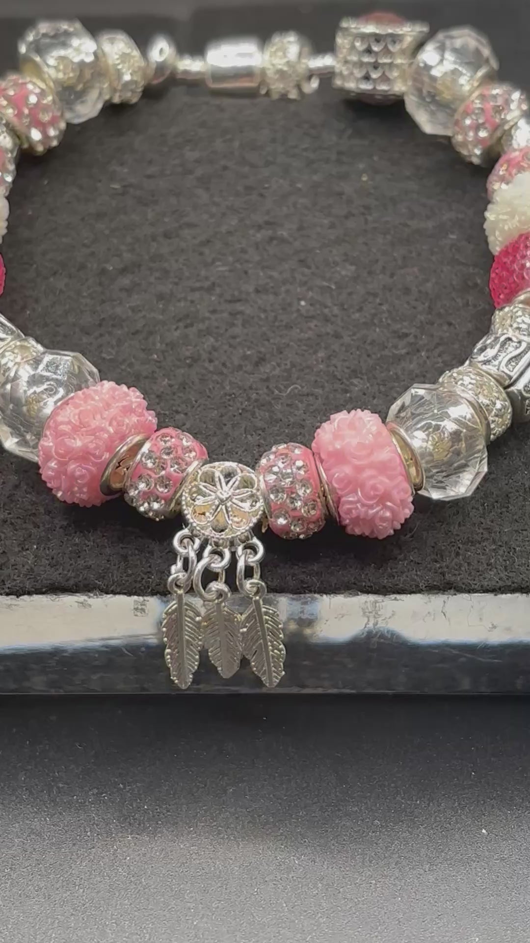 Pink Dream Catcher Charm Bracelet