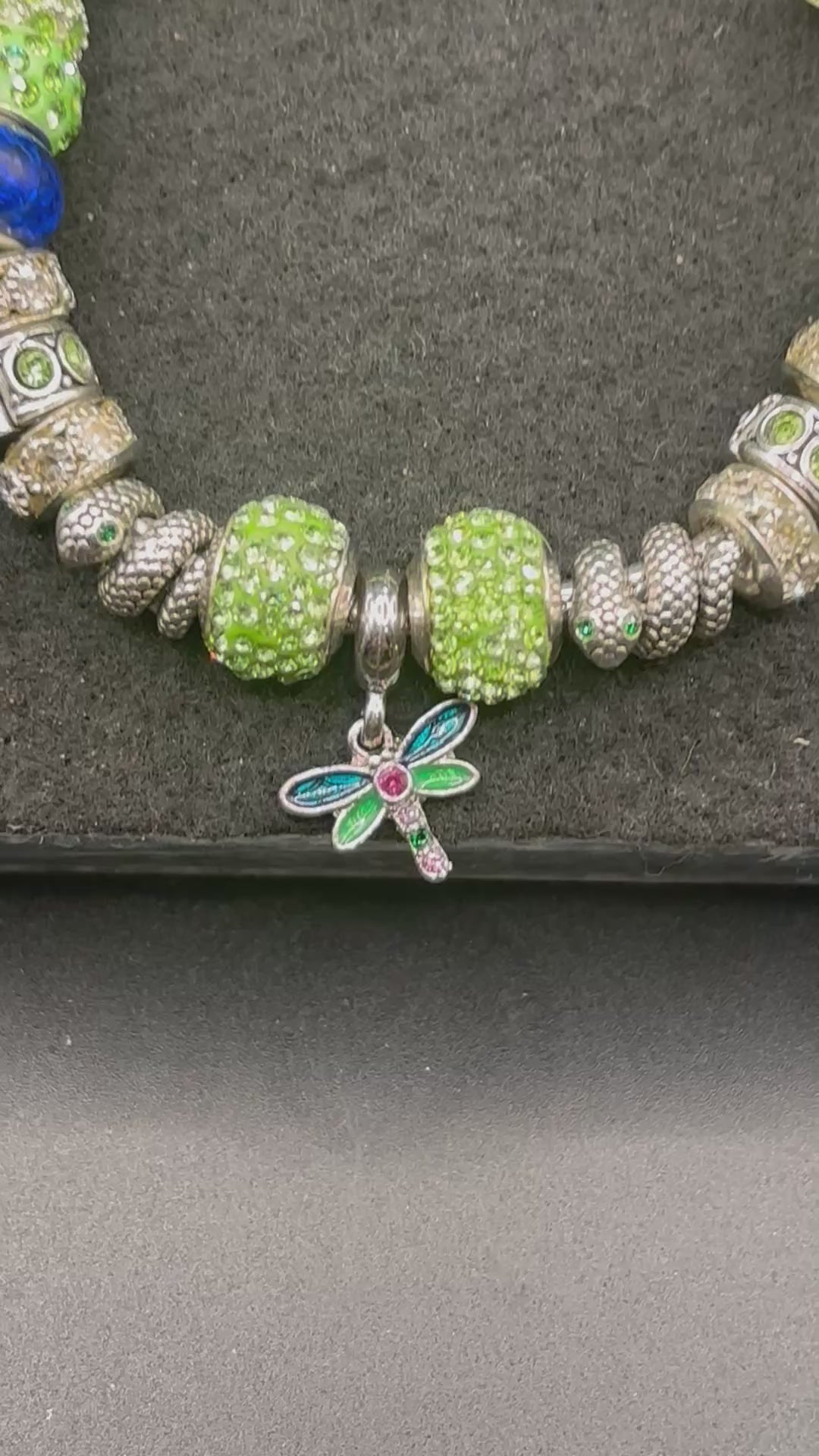 Green Dragonfly Charm Bracelet
