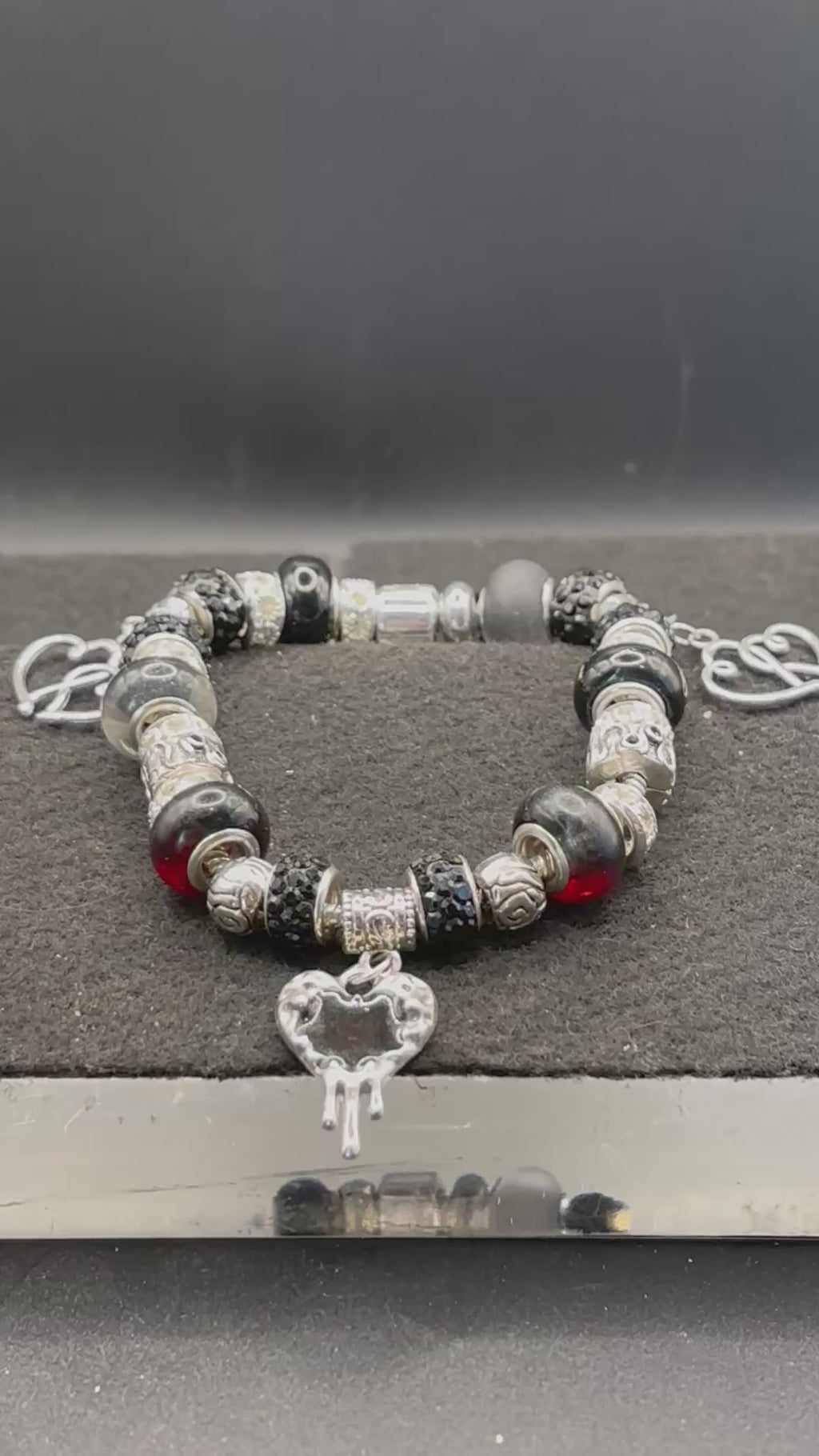 Bleeding Heart Charm Bracelet